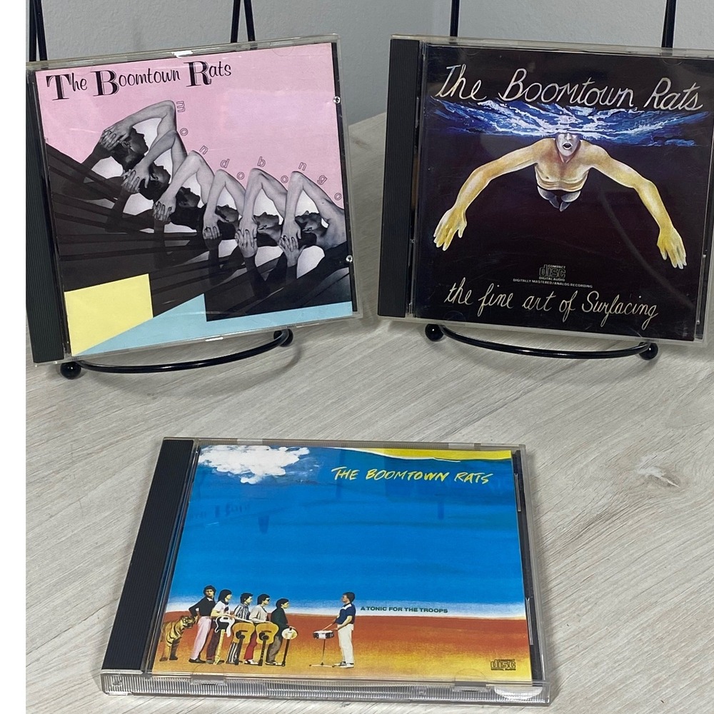 Lot of 3 The Boomtown Rats CD Mondo Bongo Fine Art of Surfacing Tonic for Troops